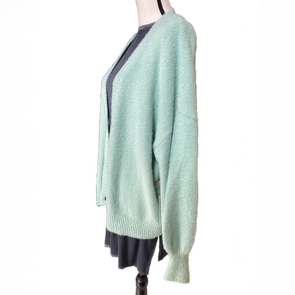 JOIE Cardigan Sweater Mint Green XL Soft Balloon Sleeves NWT - Picture 3 of 11